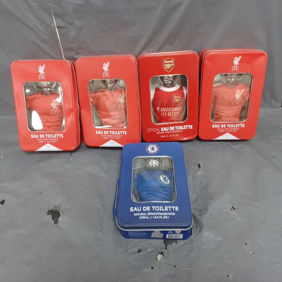 LOT OF 4 NATURAL SPRAYS TO INCLUDE ARSENAL OFFICIAL EAU DE TOILETTE, CHELSEA EAU DE TIOLETTE, ETC