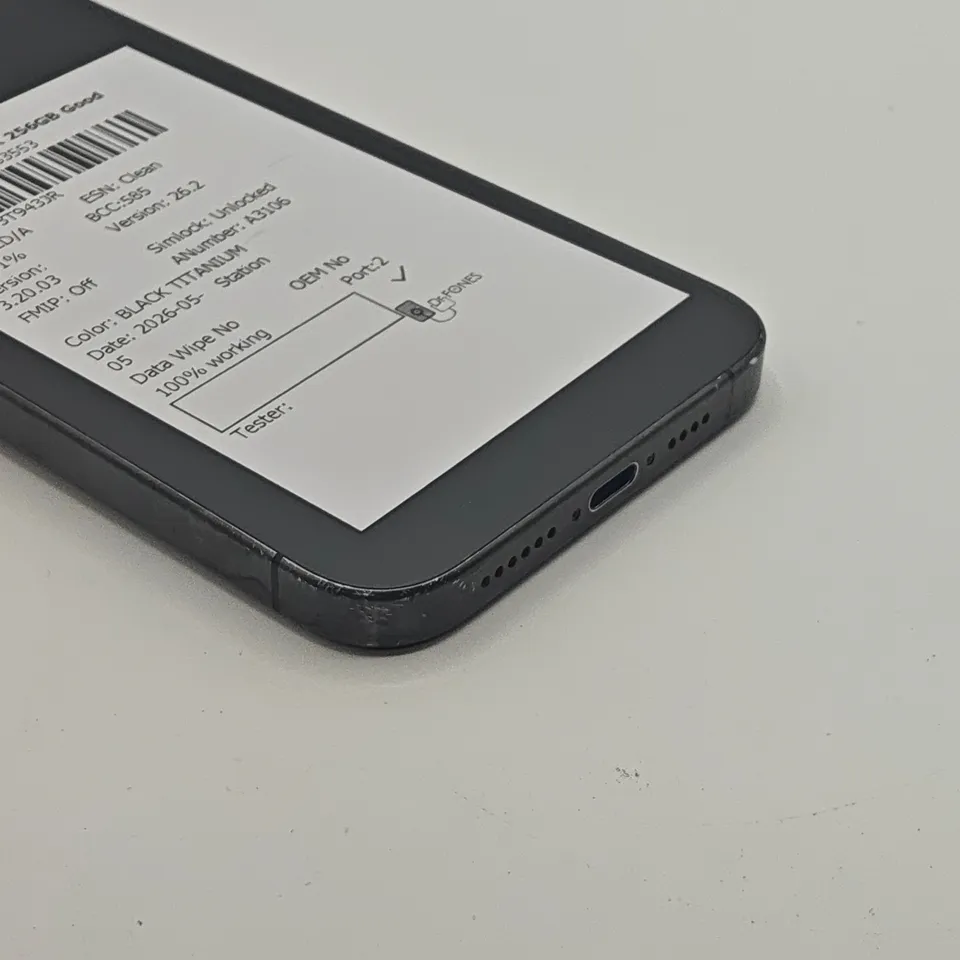 UNBOXED APPLE IPHONE 15 PRO MAX 256GB IN BLACK TITANIUM - A3106