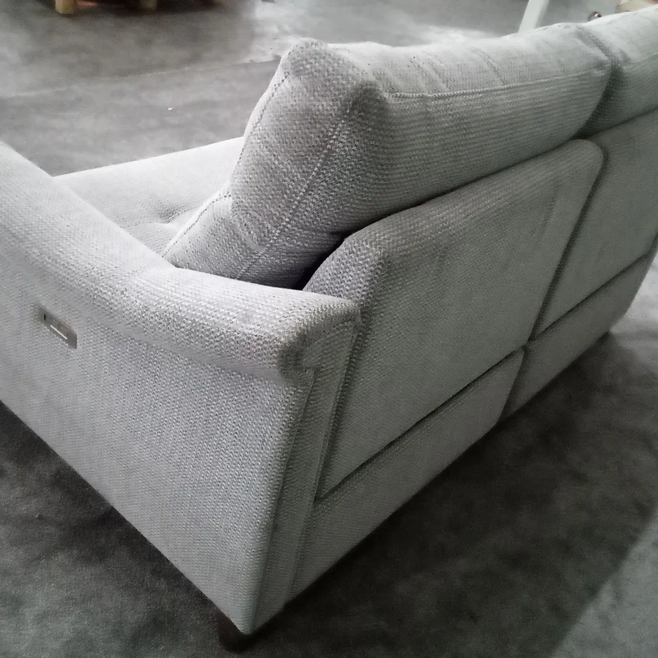 QUALITY DESIGNER 3 SEATER ELECTRIC RECLINER SOFA (2PCS) - GREY FABRIC