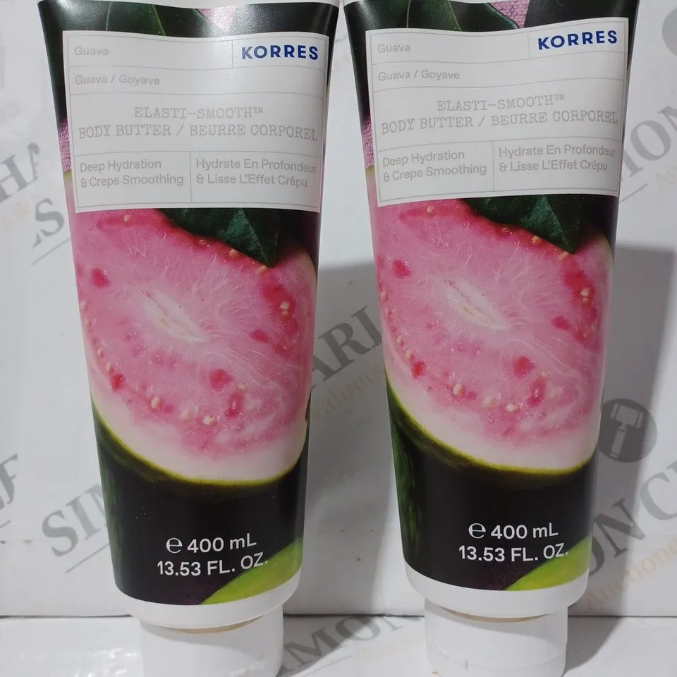 BOXED KORRES ELASTI SMOOTH MEGA SIZE BODY BUTTER DUO 400ML