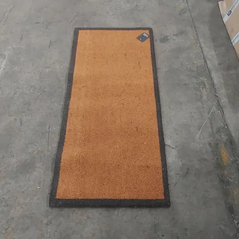 DOUBLE DOORMAT WITH CHARCOAL BORDER - COIR, 125 x 55cm