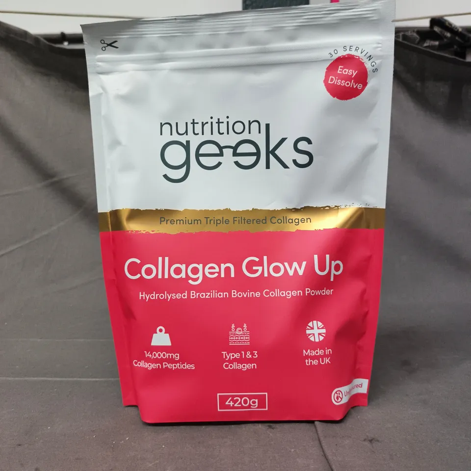NUTRITION GEEKS COLLAGEN GLOW UP - HYDROLYSED BRAZILIAN BOVINE COLLAGEN POWDER