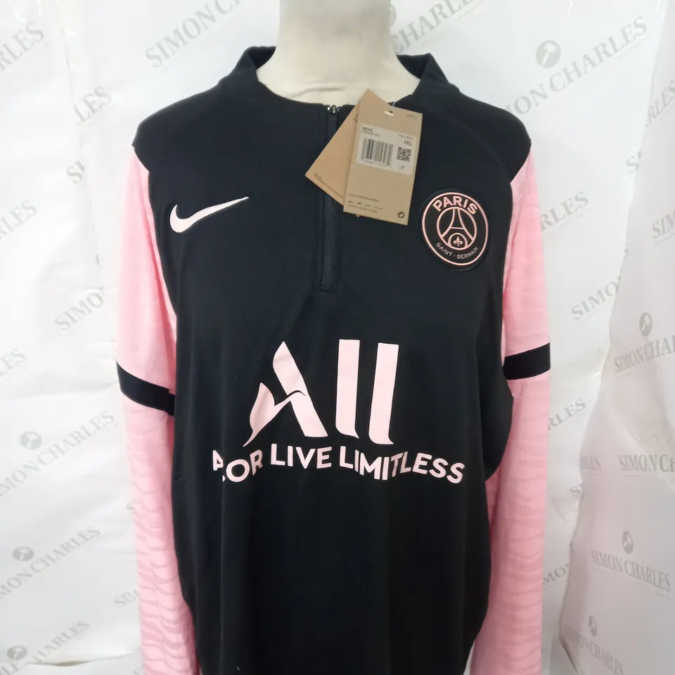 NIKE PSG FC 1/4 ZIP TRAINING TOP SIZE XXL