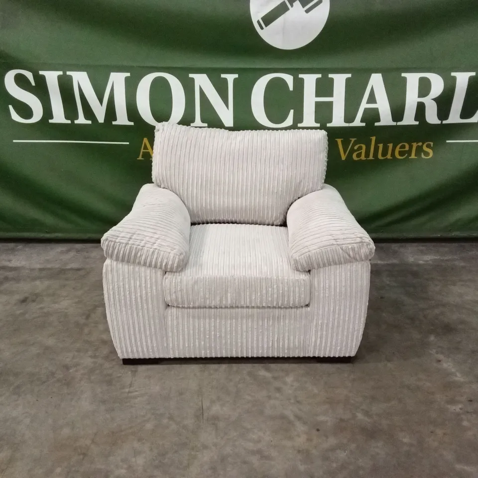 AMALFI FABRIC ARMCHAIR - SILVER RRP £449