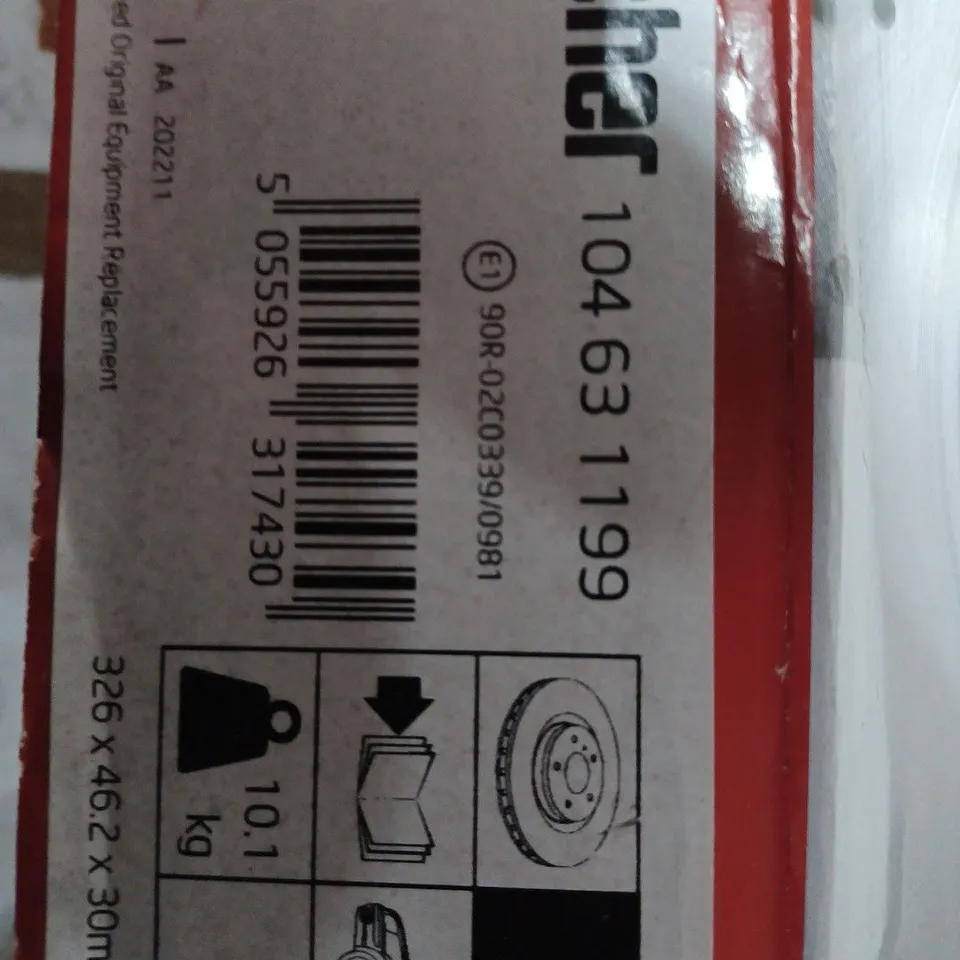 BOXED EICHER BRAKE DISC / COLLECTION ONY 