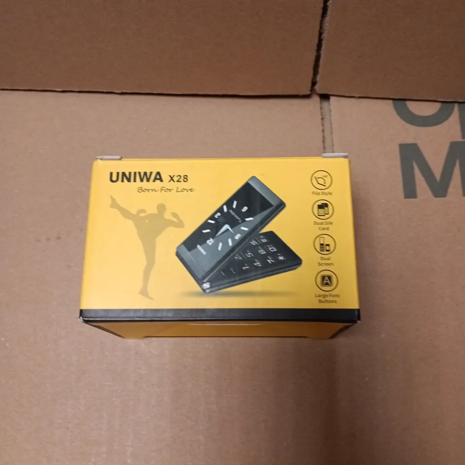UNIWA X28 Flip Phone – Gold, with Box