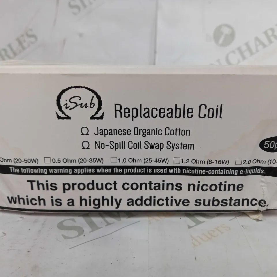 BOX OF APPROX 50 INNOKIN ISUB REPLACEABLE COIL - 20-50W