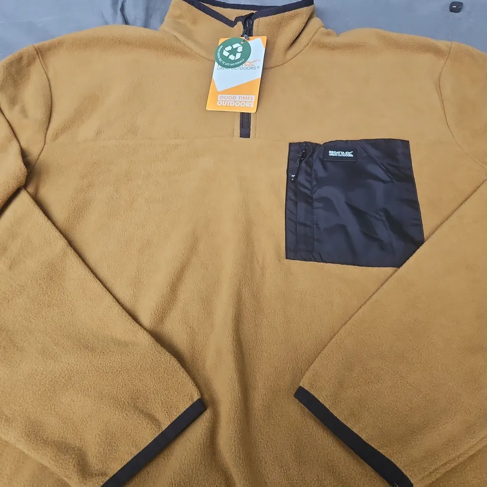 REGATTA GREAT OUTDOORS FRANKIE HALF ZIP FLEECE – CUMIN – XL