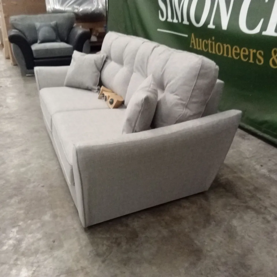 HALSTOW 2 SEATER FABRIC SOFA - SILVER RRP £729