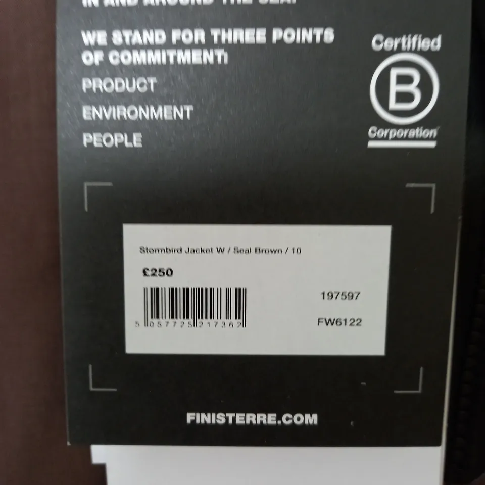 FINISTERRE STORMBID JACKET SIZE 10