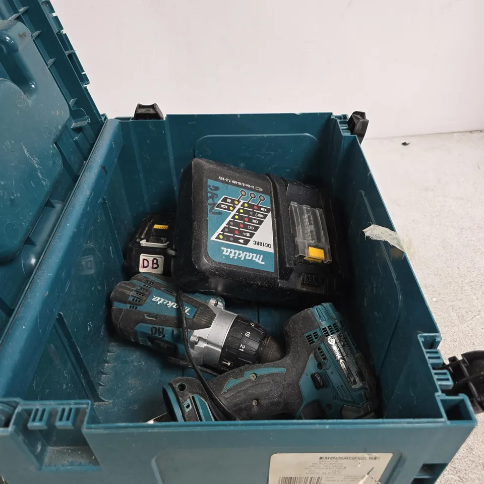 MAKITA DLX2145TJ 2-TOOL CORDLESS DRILL SET IN CASE