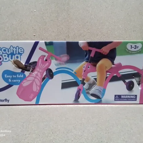 BOXED SCUTTLE BUG PINK BABY SCOOTER 