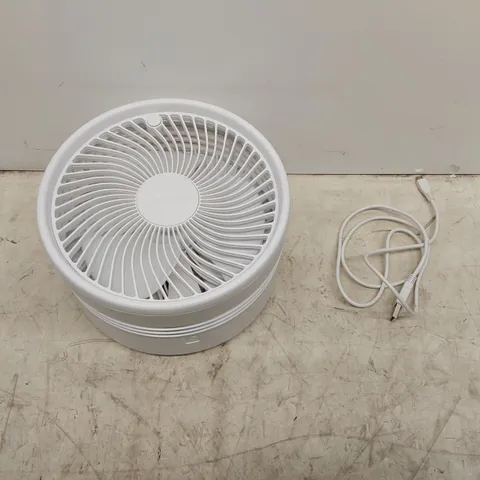 BOXED MYFOLDAWAY OSCILLATING FOLDING RECHARGEABLE FAN IN WHITE (1 BOX)