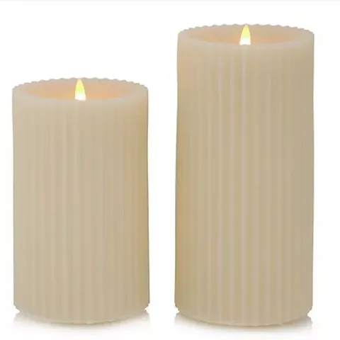 MY GARDEN STORIES SET OF 2 FLUTED OUTDOOR WAX CANDLES