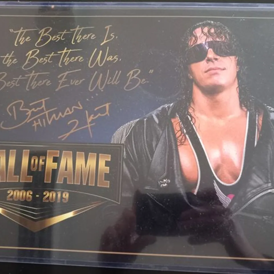 BRET 'THE HITMAN' HART SIGNED HALL OF FAME 2006-2019 POSTER