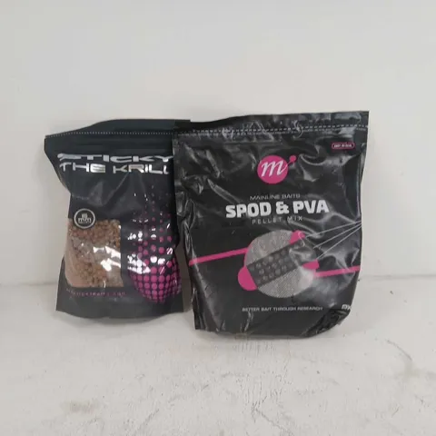 2 X ANGLING ITEMS:THE KRILL 6MM PELLETS + SPOD AND PVA PELLET MIX