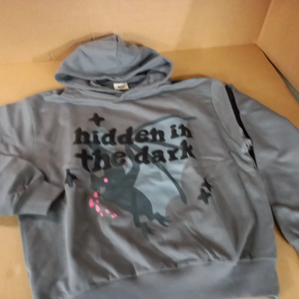 BROKEN PLANET HIDDEN IN THE DARK GREY HOODIE - MED