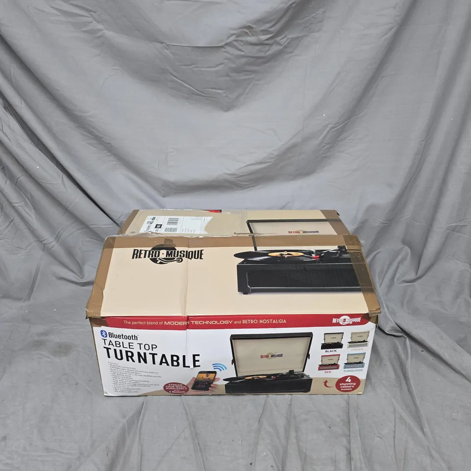 RETRO MUSIQUE BLUETOOTH TABLE TOP TURNTABLE