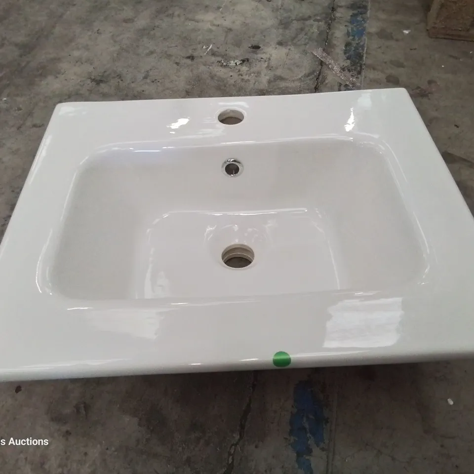 BOXED CANELLI CERAMIC SINGKE TAP VANITY BASIN WHITE 500 × 400mm