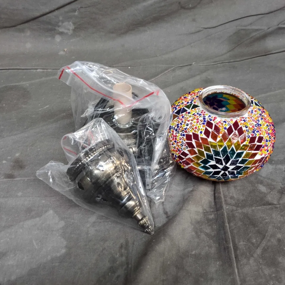 LIVMORE TURKISH MOROCCAN GLASS MOSAIC TABLE LAMP – BOXED
