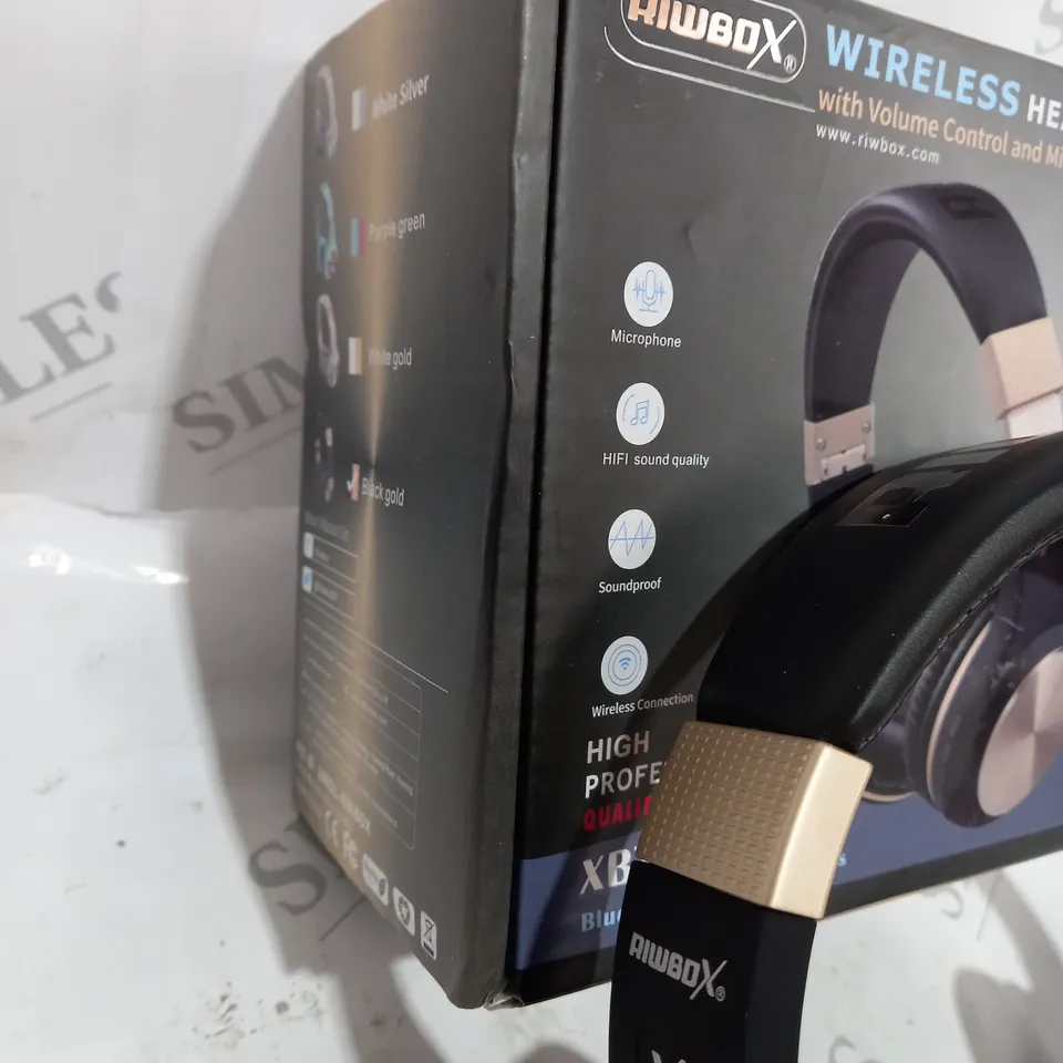 BOXED RIWBO WIRELESS HEADPHONES WITH VOICE CONTROL