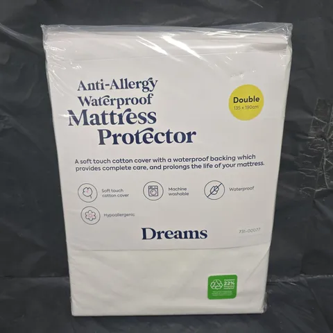 SEALED DREAMS ANTI-ALLERGY WATERPROOF MATTRESS PROTECTOR - DOUBLE