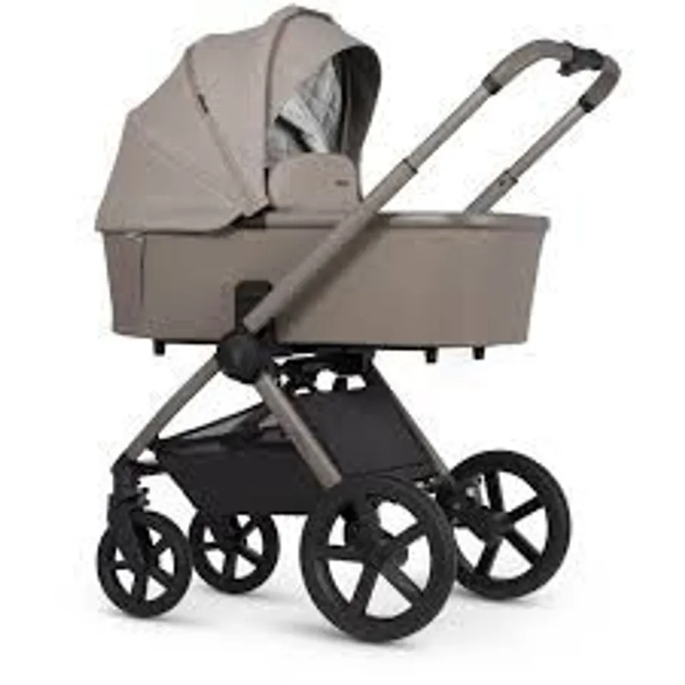 BOXED VENICCI UPLINE 2 PRAM // SEAT UNIT/CHASSIS, CARRYCOT - TAUPE (2 BOXES)