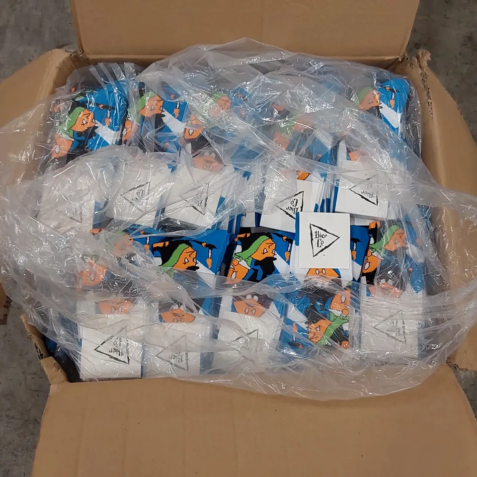 BOX OF BRAND NEW BIER CO SOCKS // QUANTITY UNSPECIFIED (1 BOX)