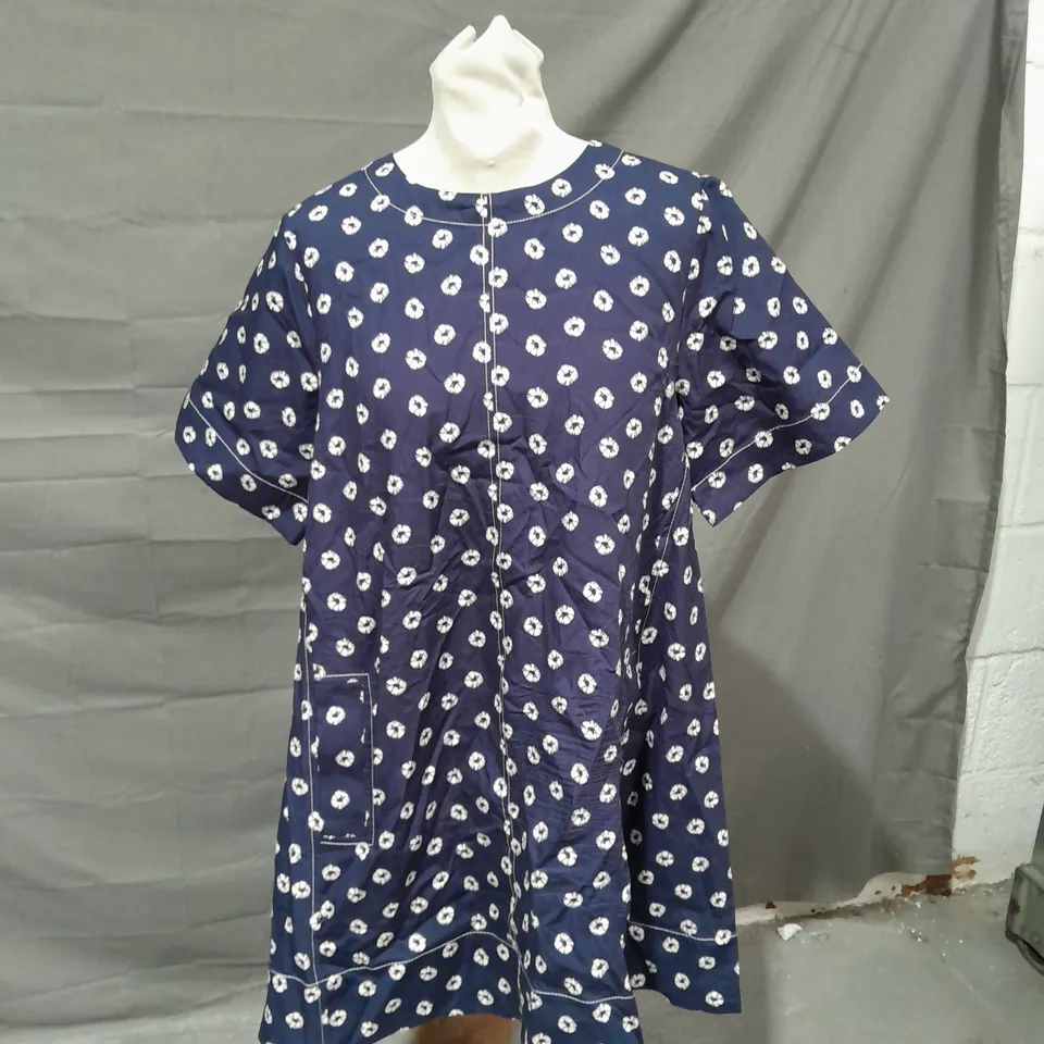 ANTHROPOLOGIE MAEVE SMOCK STYLE DRESS BLUE SIZE XS