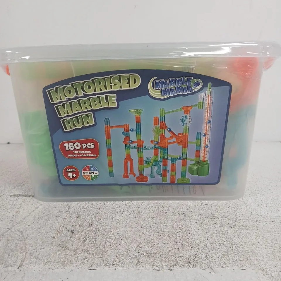 MOTORISED MARBLE RUN BUILDING SET – 160 PIECES (AGES 4+)