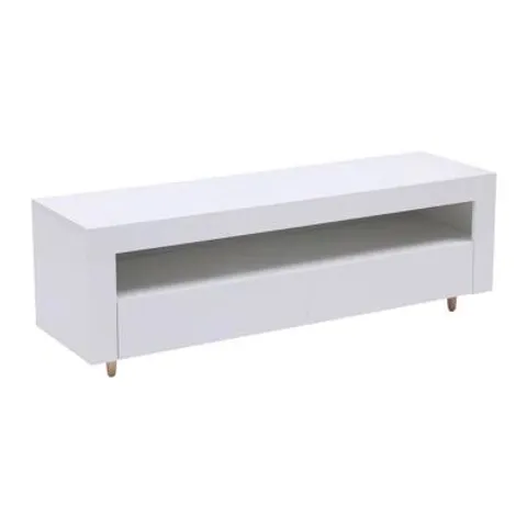 BOXED WOOLHORPE WHITE GLOSS TV CABINET FOR TV'S UP TO 65"