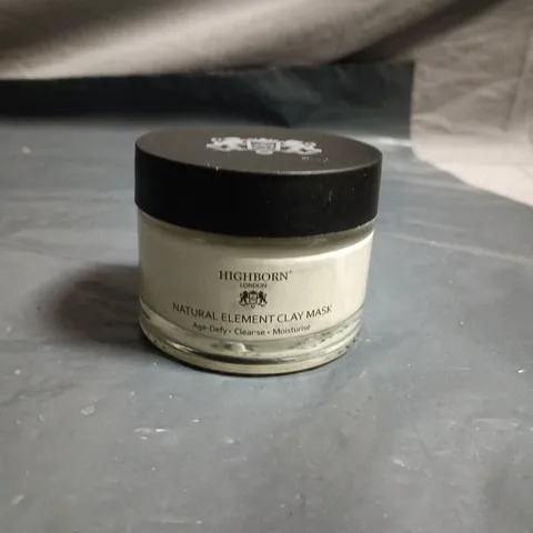 HIGHBORN LONDON NATURAL ELEMENT CLAY MASK – AGE-DEFY, CLEANSE & MOISTURISE 50ML