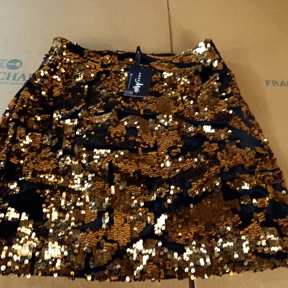 POUR MOI SELENA VELVET SEQUIN MINI SKIRT - UK 10