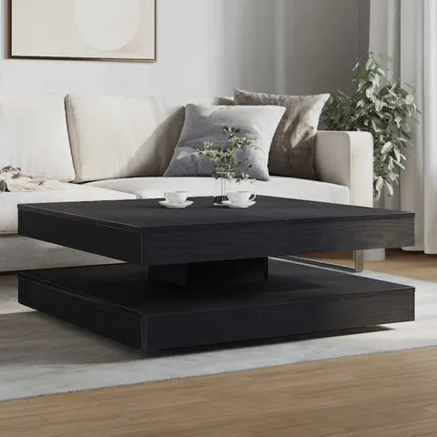 BOXED COFFEE TABLE 360-DEGREE ROTATABLE 90×90×34.5CM (2 BOXES