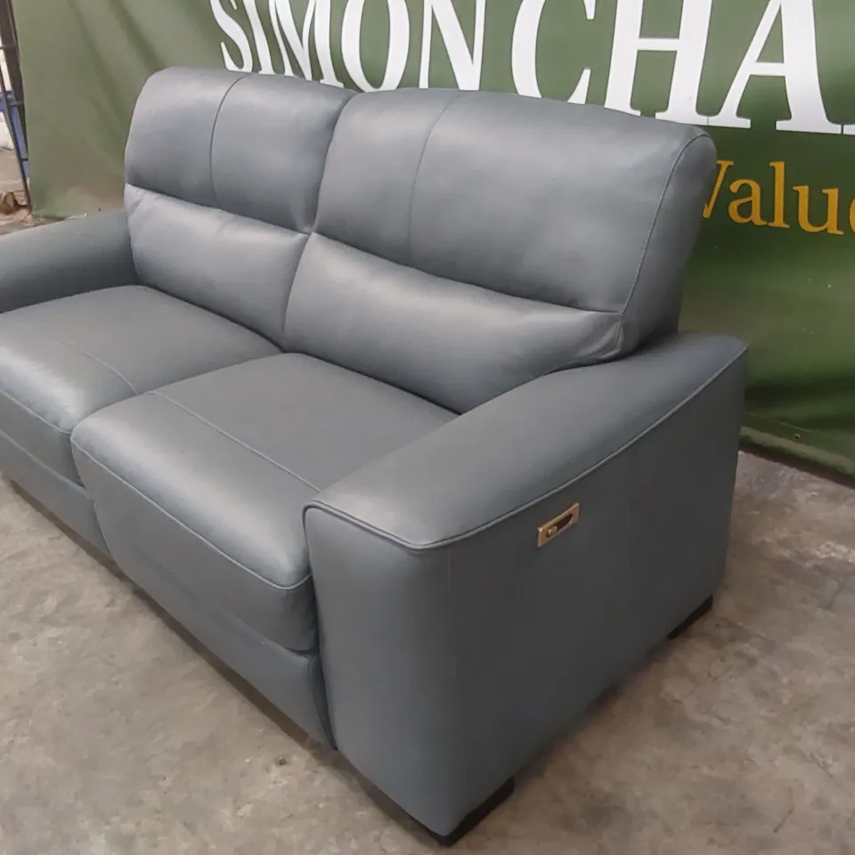 QUALITY DESIGNER ITALIAN MADE SELVA 3 SEATER ELECTRIC RECLINER LEATHER SOFA