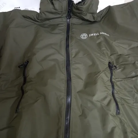 SWELL SHELL KHAKI COAT - SMALL