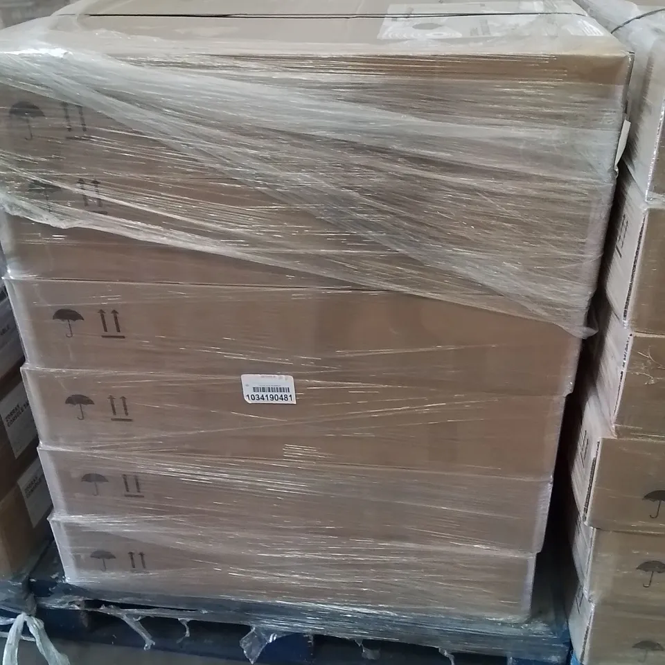 PALLET CONTAINING A LARGE QUANTITY OF BRAND NEW ZORRAS CONSOLE TABLES