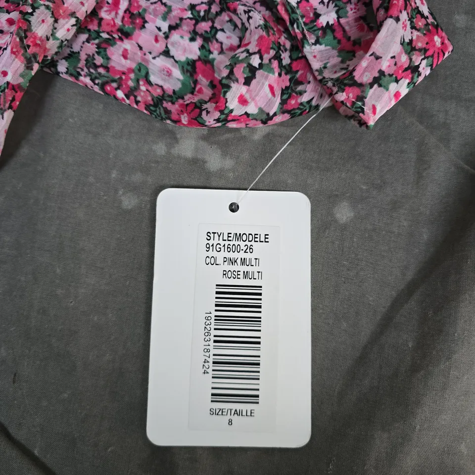 MIKAEL AGHAL FLORAL MAXI DRESS – PINK MULTI, UK SIZE 8