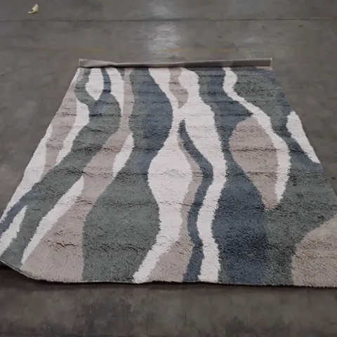 QUALITY DESIGNER MULTI-COLOURED RUG - APPROXIMATELY 290 x 200cm