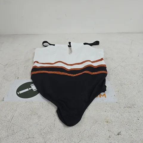 LASCANA BLACK/CREAM SWIMSUIT TAGGED UK 16C/D