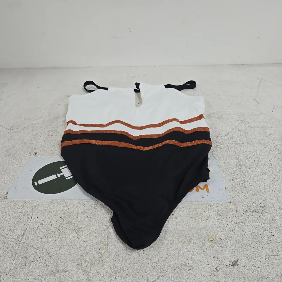 LASCANA BLACK/CREAM SWIMSUIT TAGGED UK 16C/D