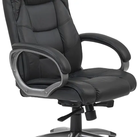 BOXED ALPHASON OFFICE CHAIR BLACK LEATHER FACED NORTHLAND EXECUTIVE CHAIR