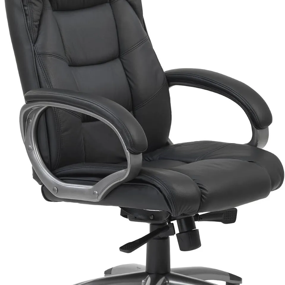 BOXED ALPHASON OFFICE CHAIR BLACK LEATHER FACED NORTHLAND EXECUTIVE CHAIR