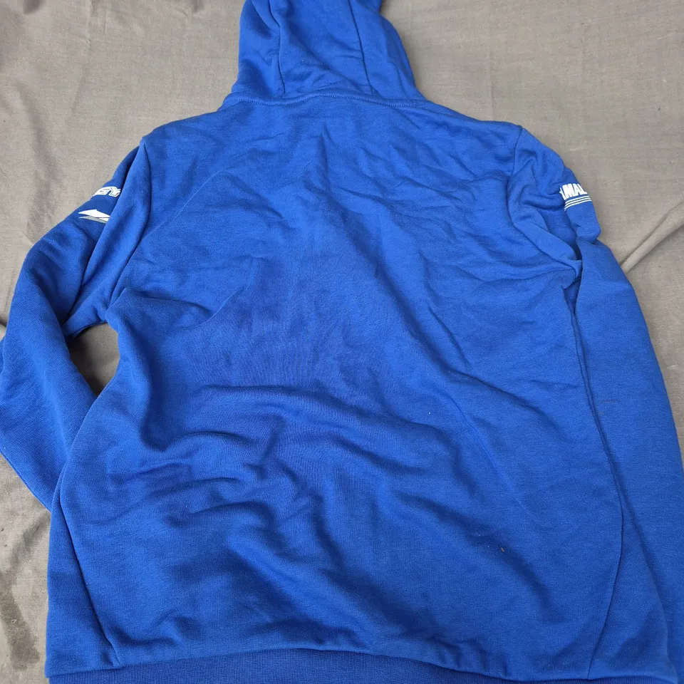 YAMAHA ZIP HOODIE IN BLUE - MEDIUM