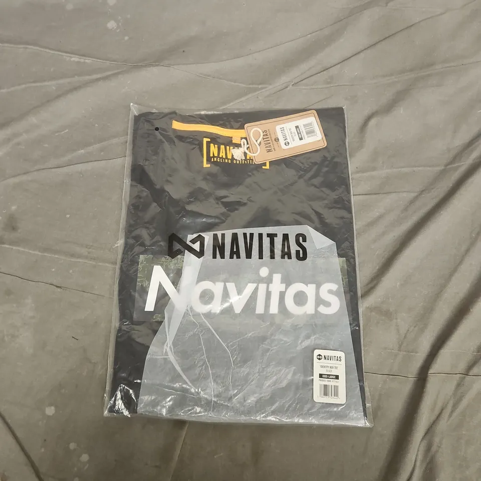 NAVITAS (ANGLING OUTFITTERS) IDENTITY BOX TEE – BLACK, UK 4XL