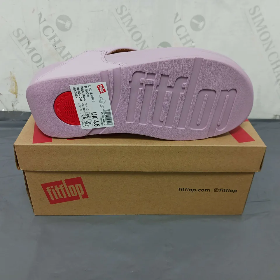 BOXED PAIR OF FITFLOP LULU LEATHER TOEPOST SHOES SIZE 4.5