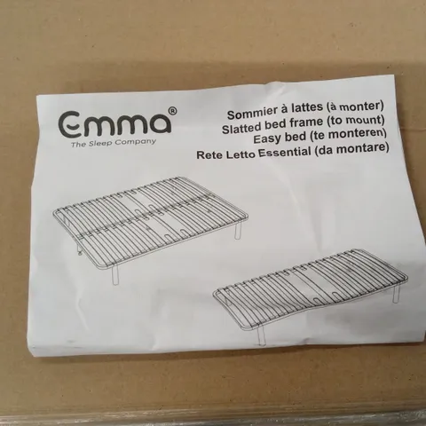 BOXED EMMA SLATTED FRAME BED - 120 x 190cm SMALL DOUBLE