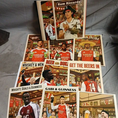 APPROXIMATELY 20 ARSENAL FC ALCOHOL THEMED NOVELTY PLAQUES