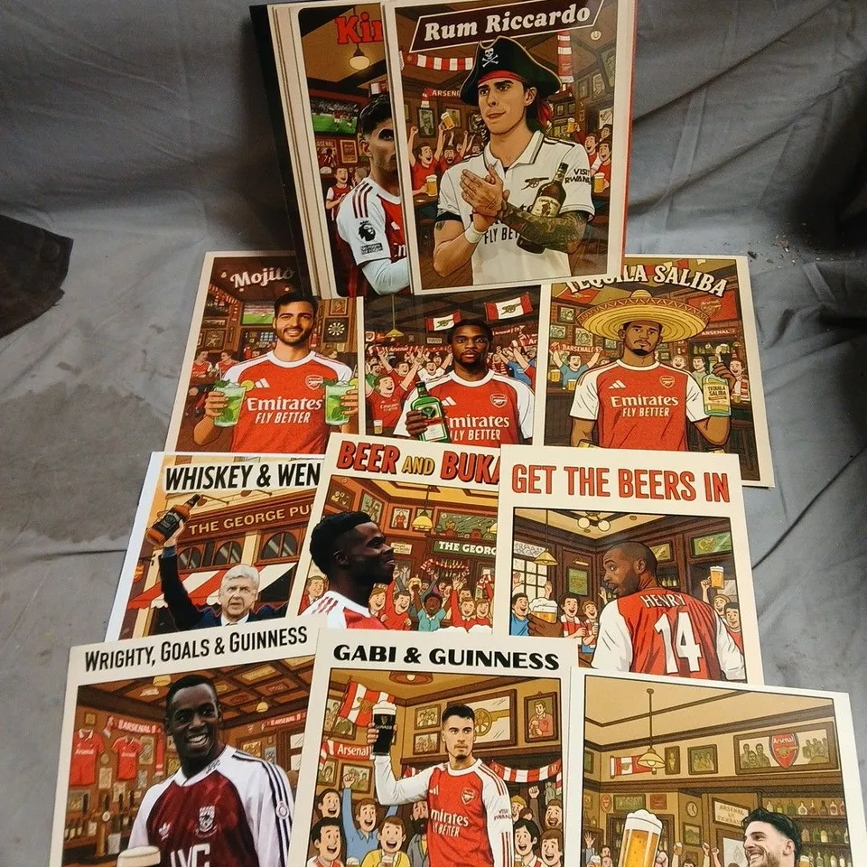 APPROXIMATELY 20 ARSENAL FC ALCOHOL THEMED NOVELTY PLAQUES