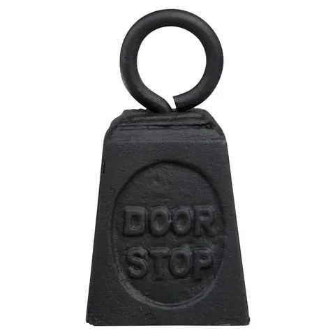 BOXED BUBBLE WRAPPED IRON FLOOR FIXED DOORSTOP